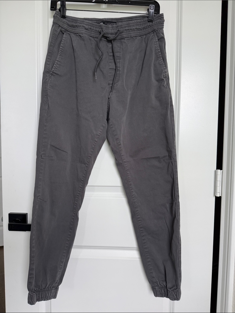 Zara Womens Gray Joggers Denim Drawstring y2k Casual Preppy Cool Travel Preppy S